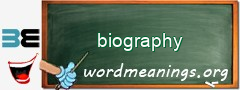 WordMeaning blackboard for biography